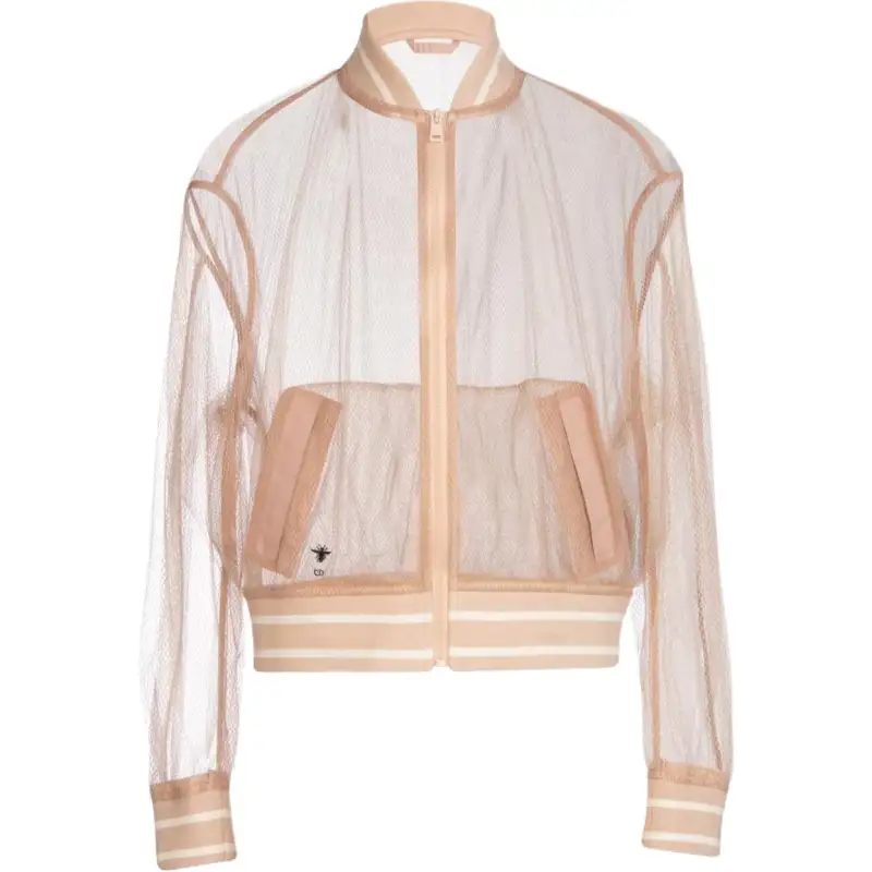 DIOR Jackets Women's Pink Baseball Collar Moderate Other