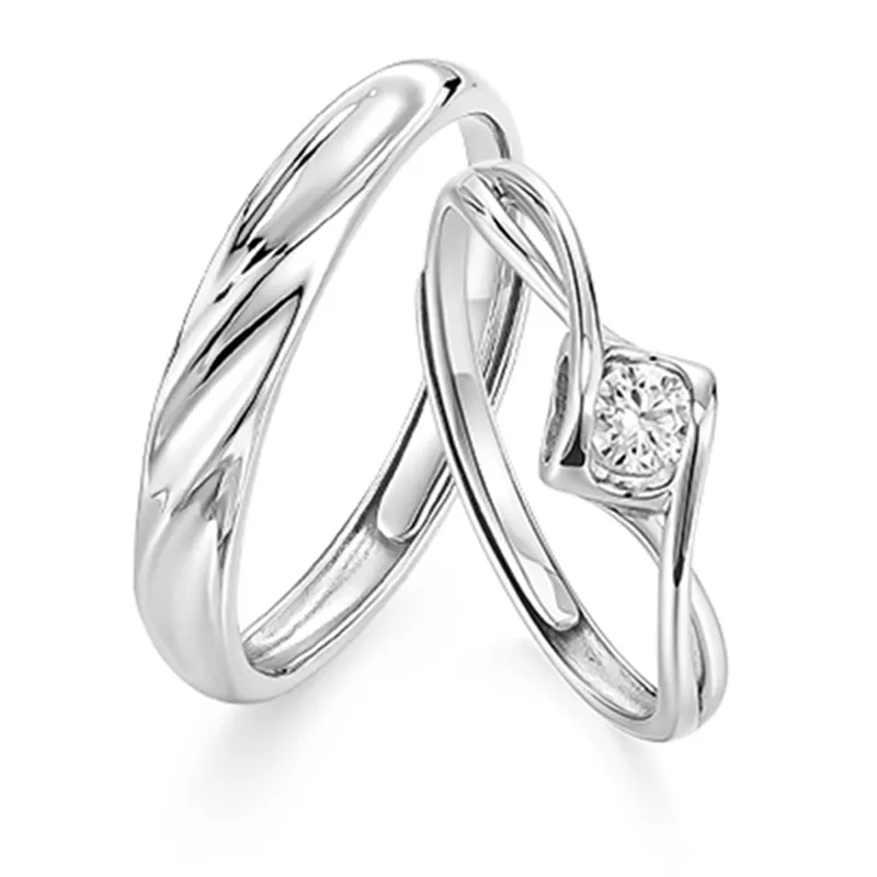 KADER Rings Women's Silver White