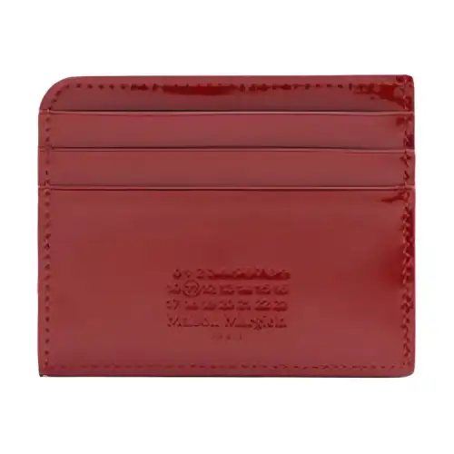 Maison Margiela Cow Leather Card Holder Card Holder Women's Red