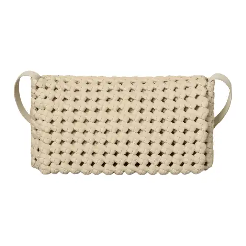 Bottega Veneta Lambskin Shoulder Bag, Crossbody Bag Women's Gypsum