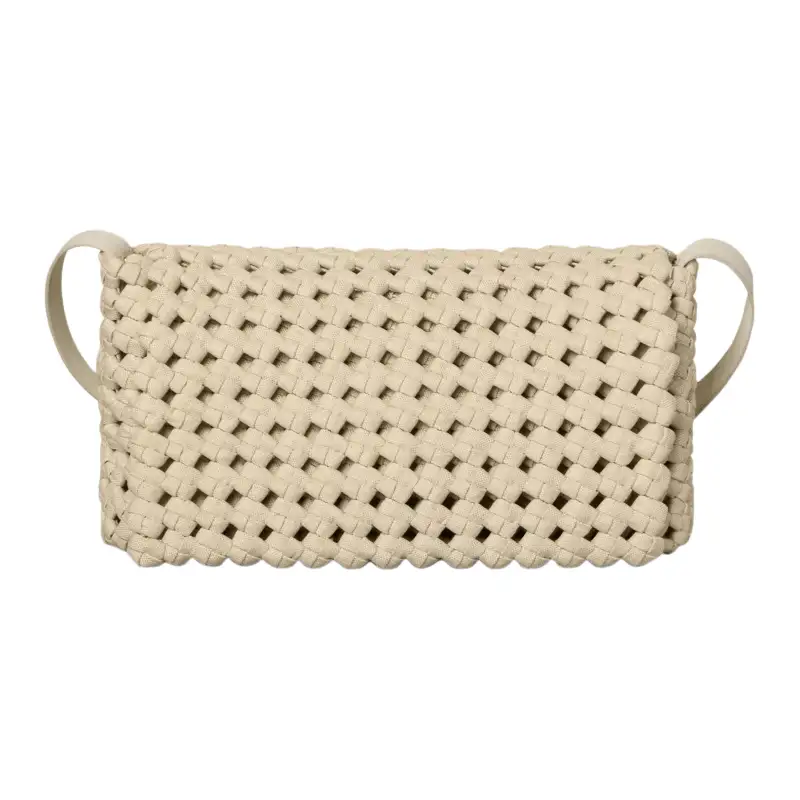 Bottega Veneta Lambskin Shoulder Bag, Crossbody Bag Women's Gypsum