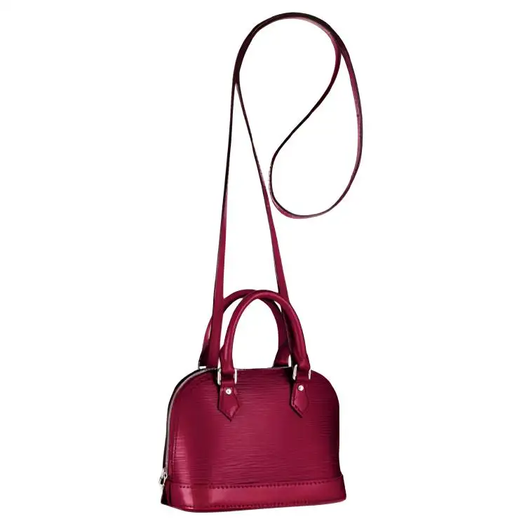 LOUIS VUITTON Alma EPI Leather Dome Bag, Shoulder Bag, Crossbody Bag, Handbag Women's Red