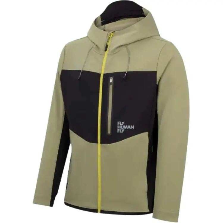 HOKA ONE ONE Jackets Men's Wild Mushroom Color Hooded Fleece-lined Soft Shell