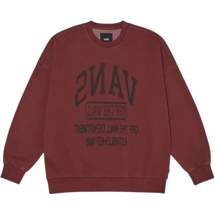 Vans Sweatshirts Men's Burgundy Crew Neck Moderate