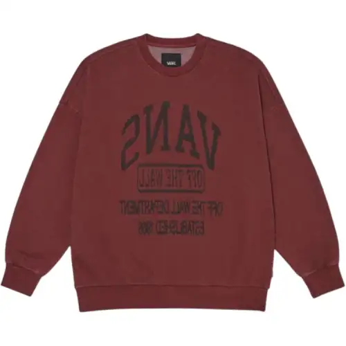 Vans Sweatshirts Men's Burgundy Crew Neck Moderate