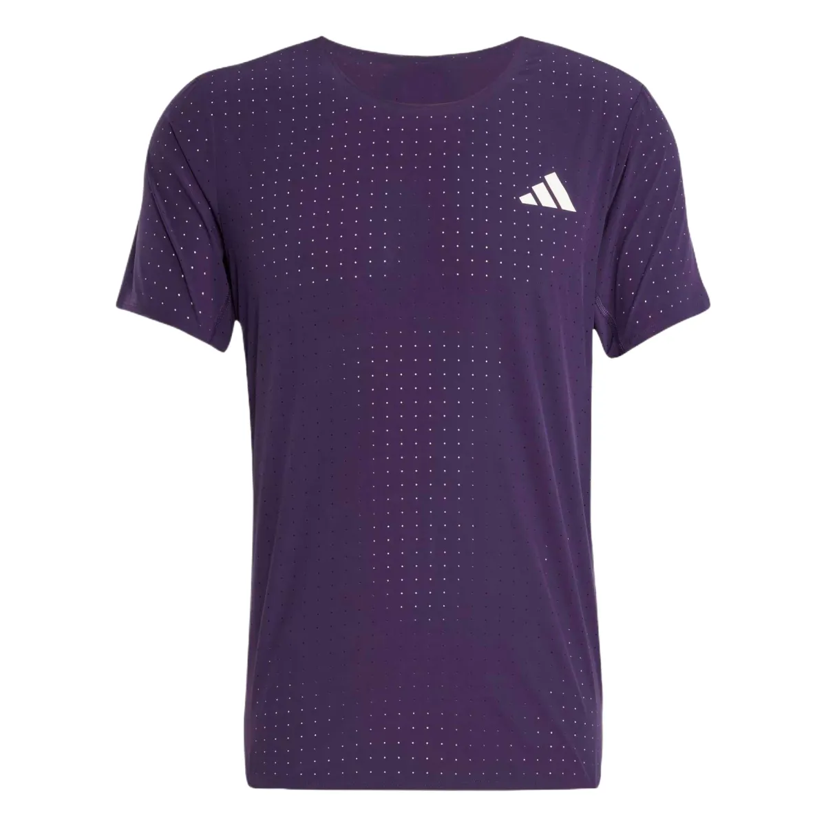Adidas T-Shirts Men's Purple Crew Neck Moderate
