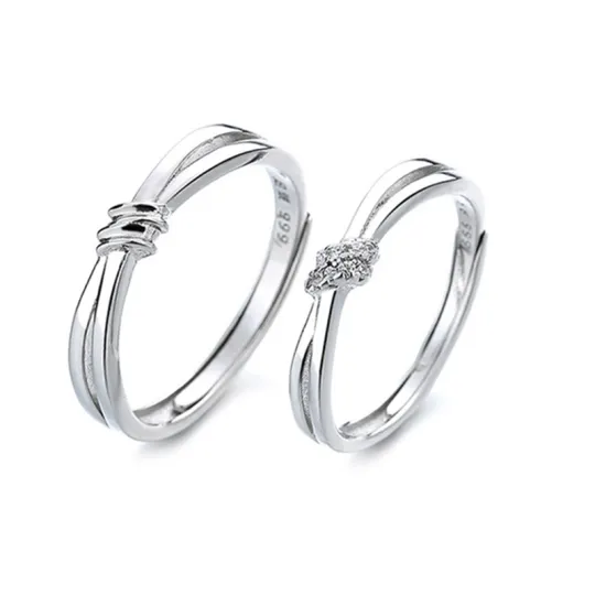 KADER Rings Unisex Silver White Box
