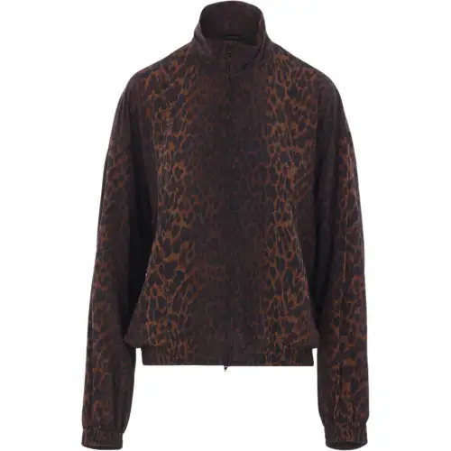 Balenciaga Leopard Print Zipped Jacket