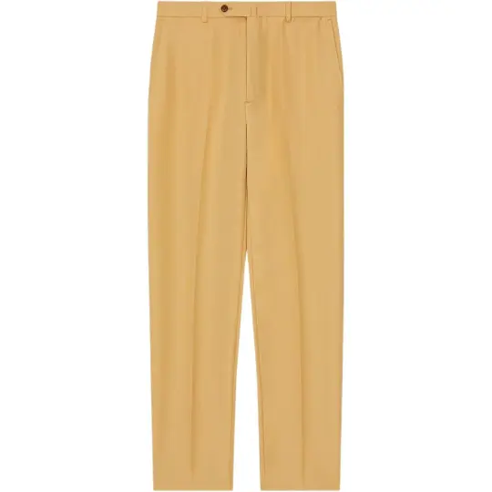 KENZO Casual Pants Men's Khaki Moderate Straight Fit Pants