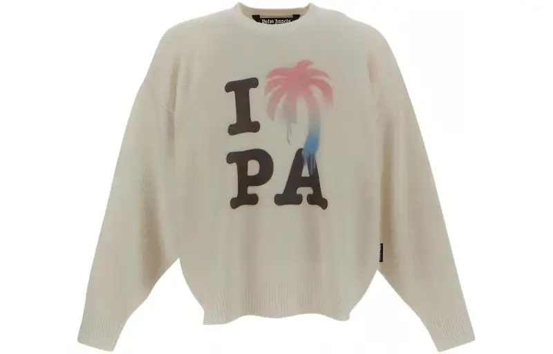 PALM ANGELS I Love Pa Crewneck Knit Jumper