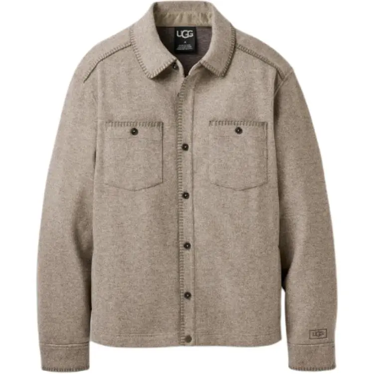 UGG Jackets Men's Gray Lapel Moderate Straight Fit