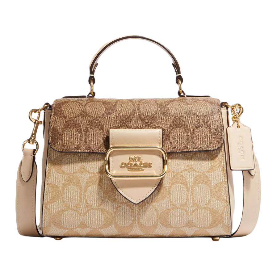 COACH Morgan 21 Top Handle Satchel In Blocked Signature Canvas
