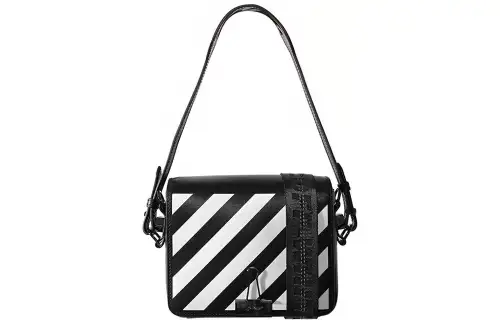 OFF WHITE Binder Clip Diag Flap Bag Black/White
