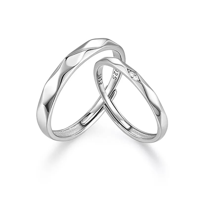 KADER 925 Sterling Silver 999 Fine Silver Rings Unisex Silver White