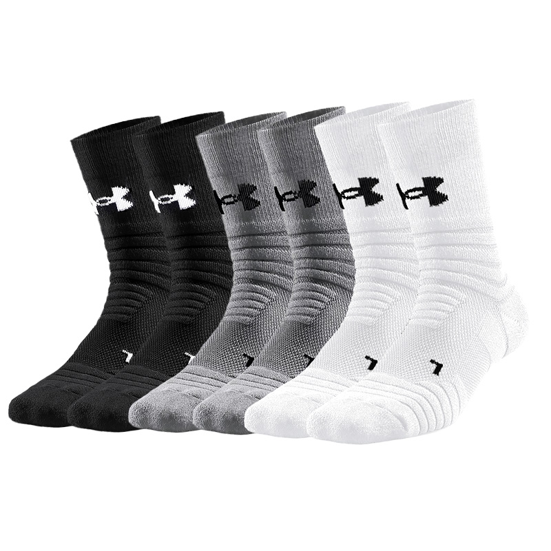 Under Armour Basketball Socks Unisex Combination Color 3 Pack
