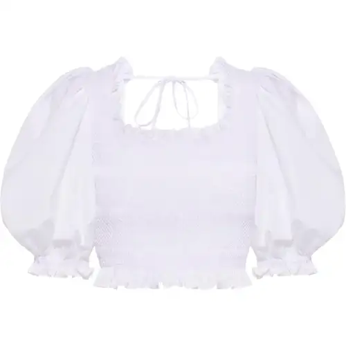 MIU MIU SS22 Crop Top Women's White