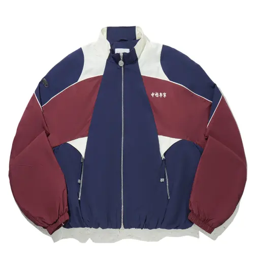 Li Ning Trench Coats Women's Deep Navy Blue/Rich Wine Red/Mother Of Pearl White Stand Collar Moderate