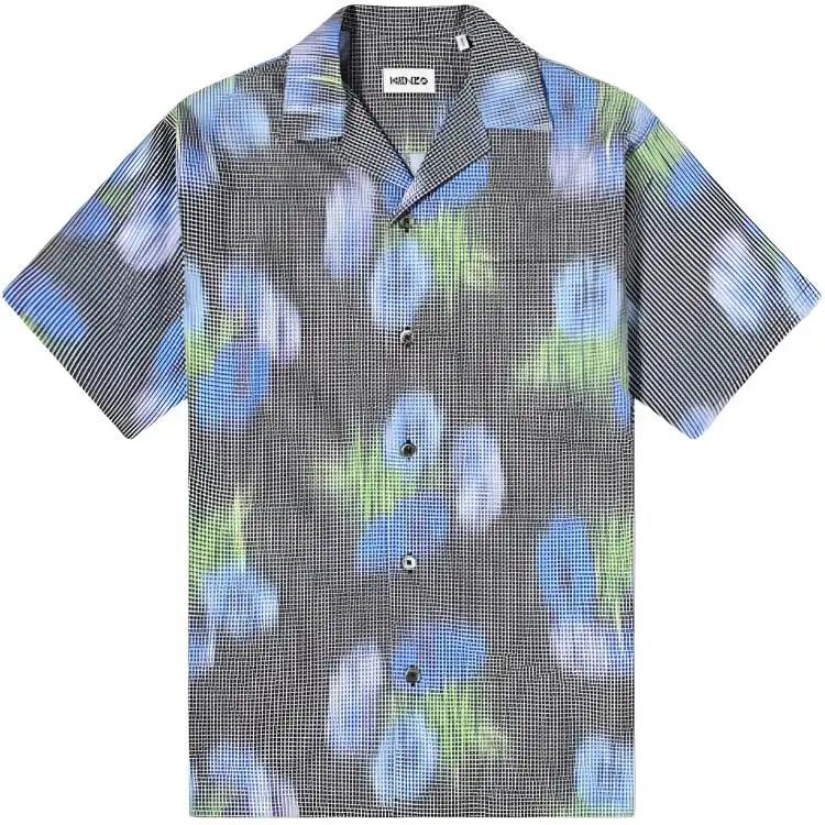 KENZO Shirts Men's Green Lapel Moderate Other