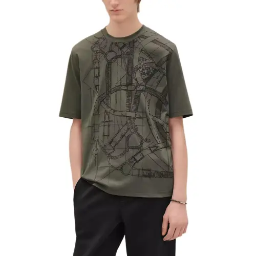 HERMES T Shirts Men's Jasper Crew Neck Moderate Straight Fit