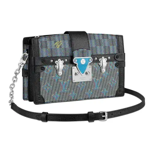 LOUIS VUITTON Trunk Clutch Damier Monogram Lv Pop Blue