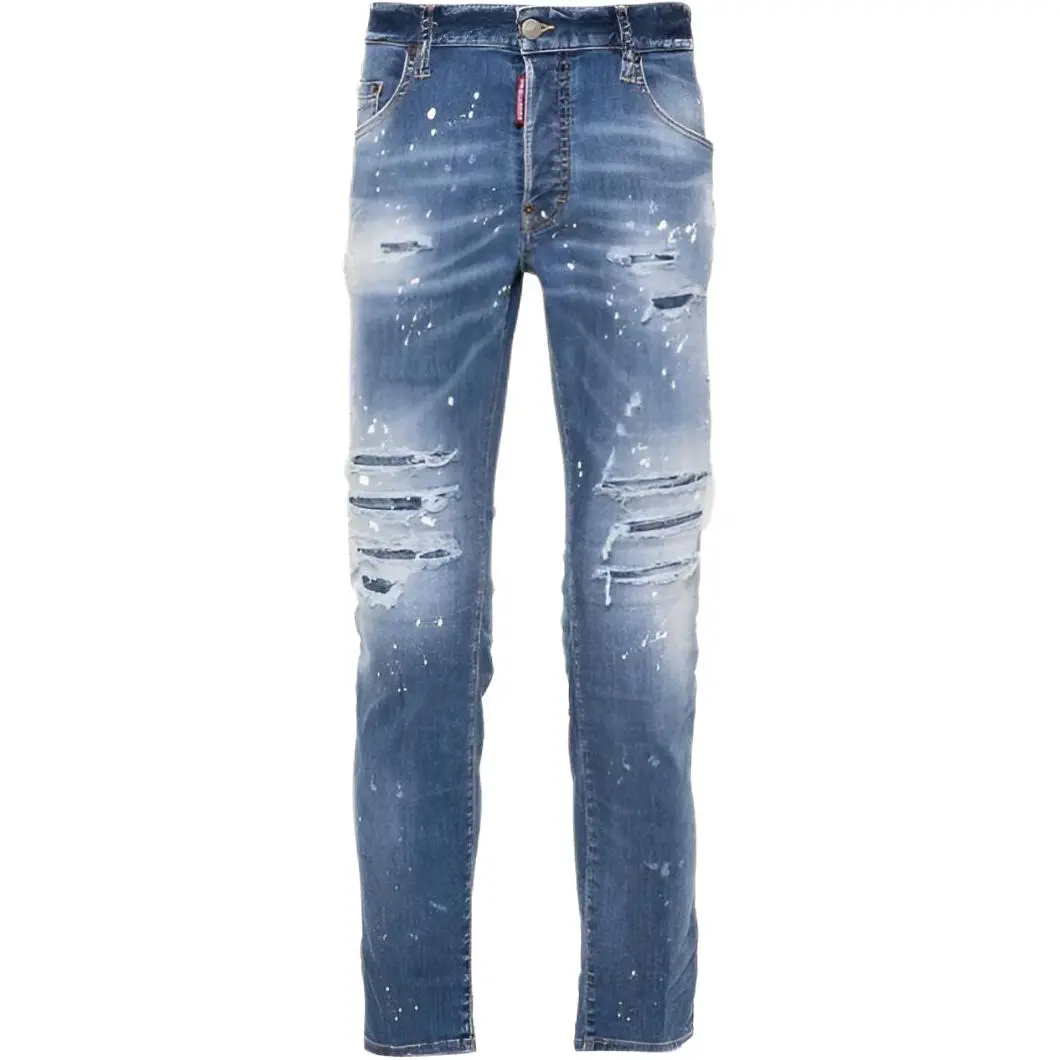 Dsquared2 Light Miami Wash Skater Distressed Jeans