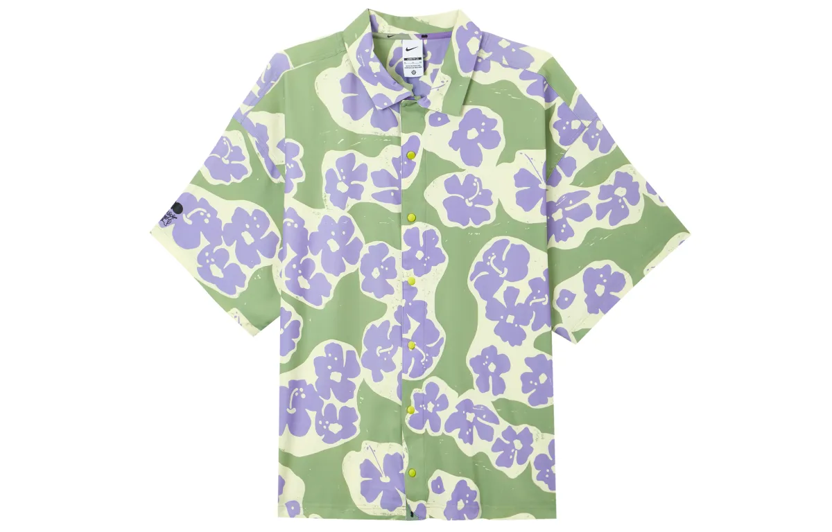 Nike Shirts Men's Green Yellow Polo Collar Moderate Other