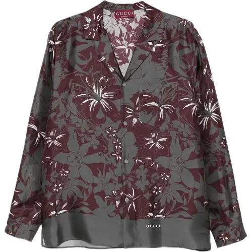 GUCCI Shirts Men's Multicolor Lapel Moderate Other