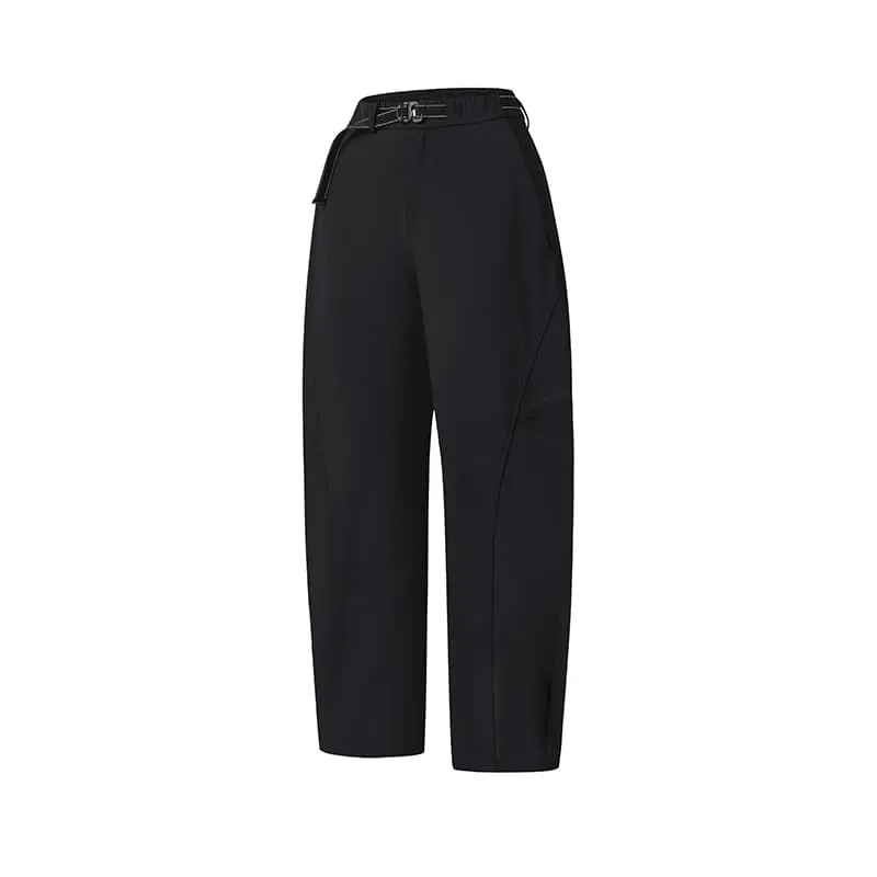 FILA Casual Pants Women's Pitch Black Moderate Straight Fit Pants
