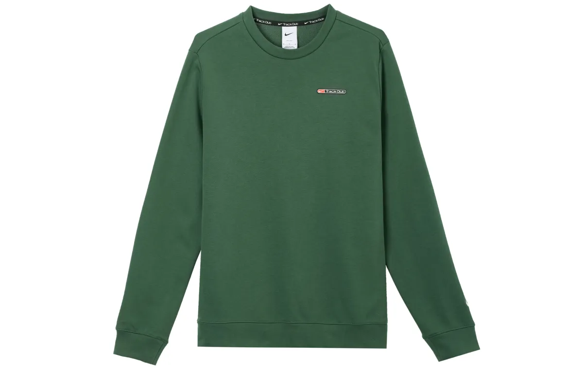 Nike T-Shirts Men's Fir Green Crew Neck Moderate Straight Fit
