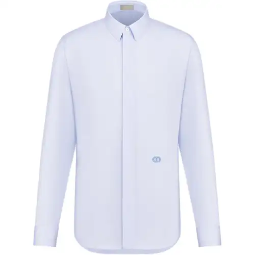 DIOR Shirts Men's Blue Lapel Moderate Other