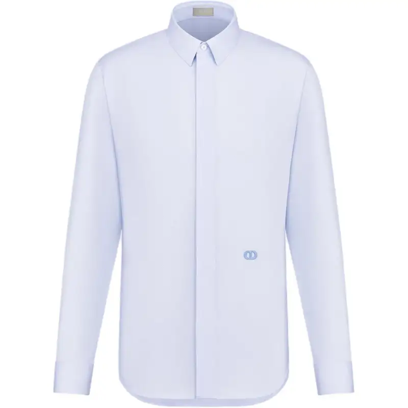 DIOR Shirts Men's Blue Lapel Moderate Other