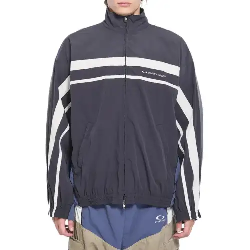 Balenciaga Logo Embroidered Zip-Up Jacket