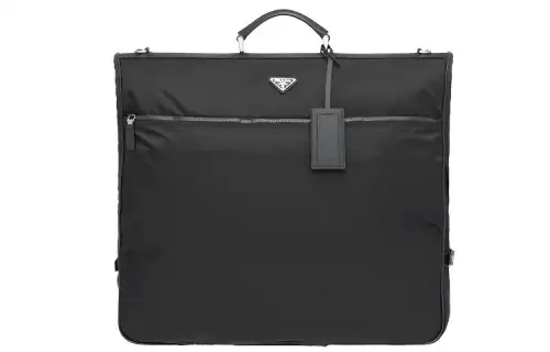 PRADA Minimalist Style Leather Handbag Regular Unisex Black