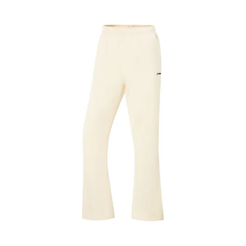 Li Ning Fitness Series Casual Pants Women's Eggnog Gray