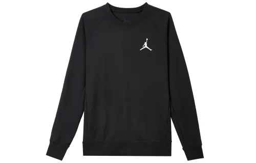 Jordan Sweatshirts Men's Black Crew Neck Moderate Regular