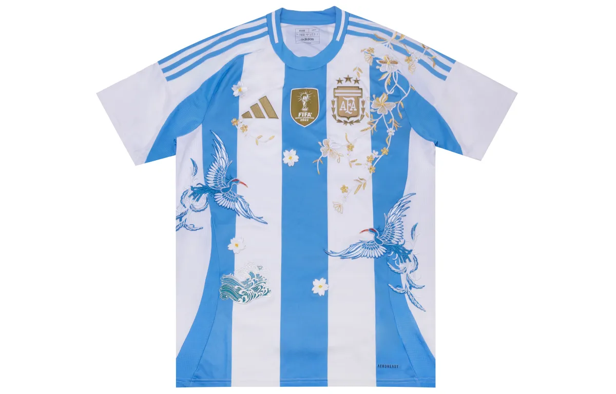 Adidas Soccer Jerseys Unisex Blue With White Lettering Moderate Straight Fit
