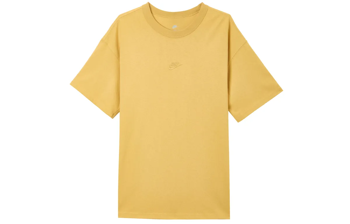 Nike Sportswear Essentials T-Shirts Men's Yellow Crew Neck Moderate