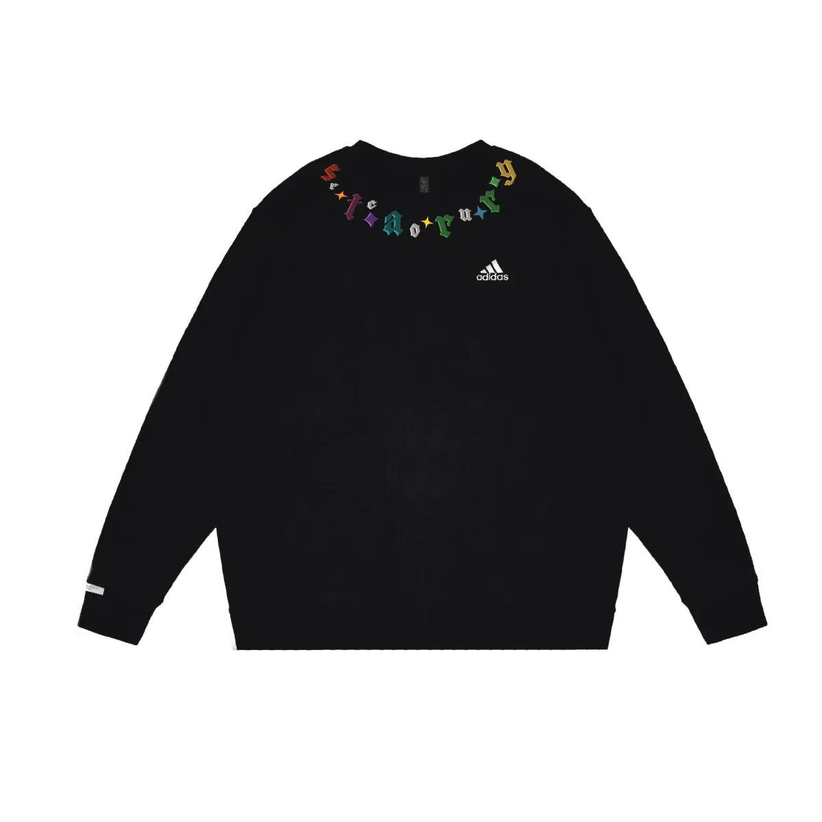 Adidas LABEL Sweatshirts Unisex Black Crew Neck Moderate Regular