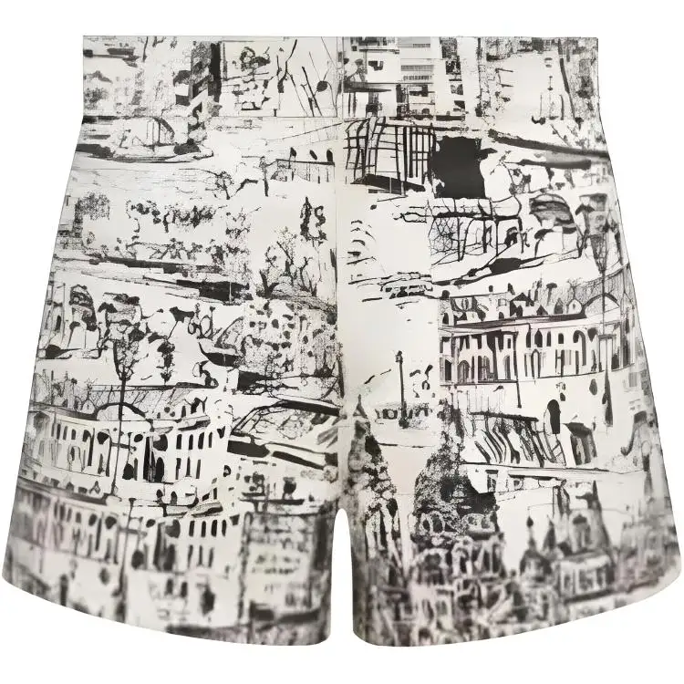DIOR Casual Shorts Women's Gray Moderate Straight Fit Pants
