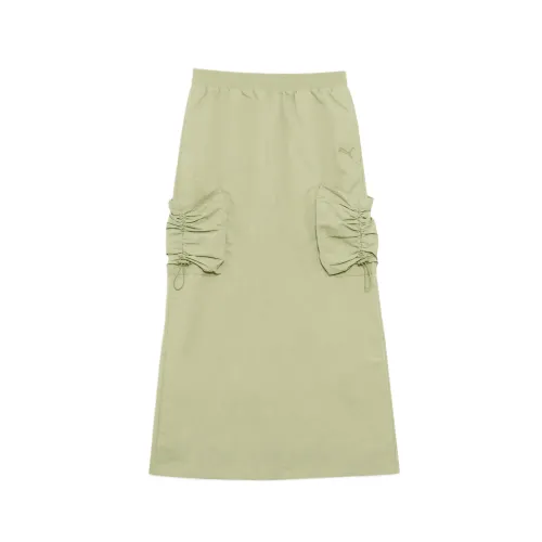 PUMA Casual Long Skirts Women's Green Moderate Long A Line Skirt