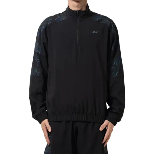 Reebok Sweatshirts Men's Black Stand Collar Moderate