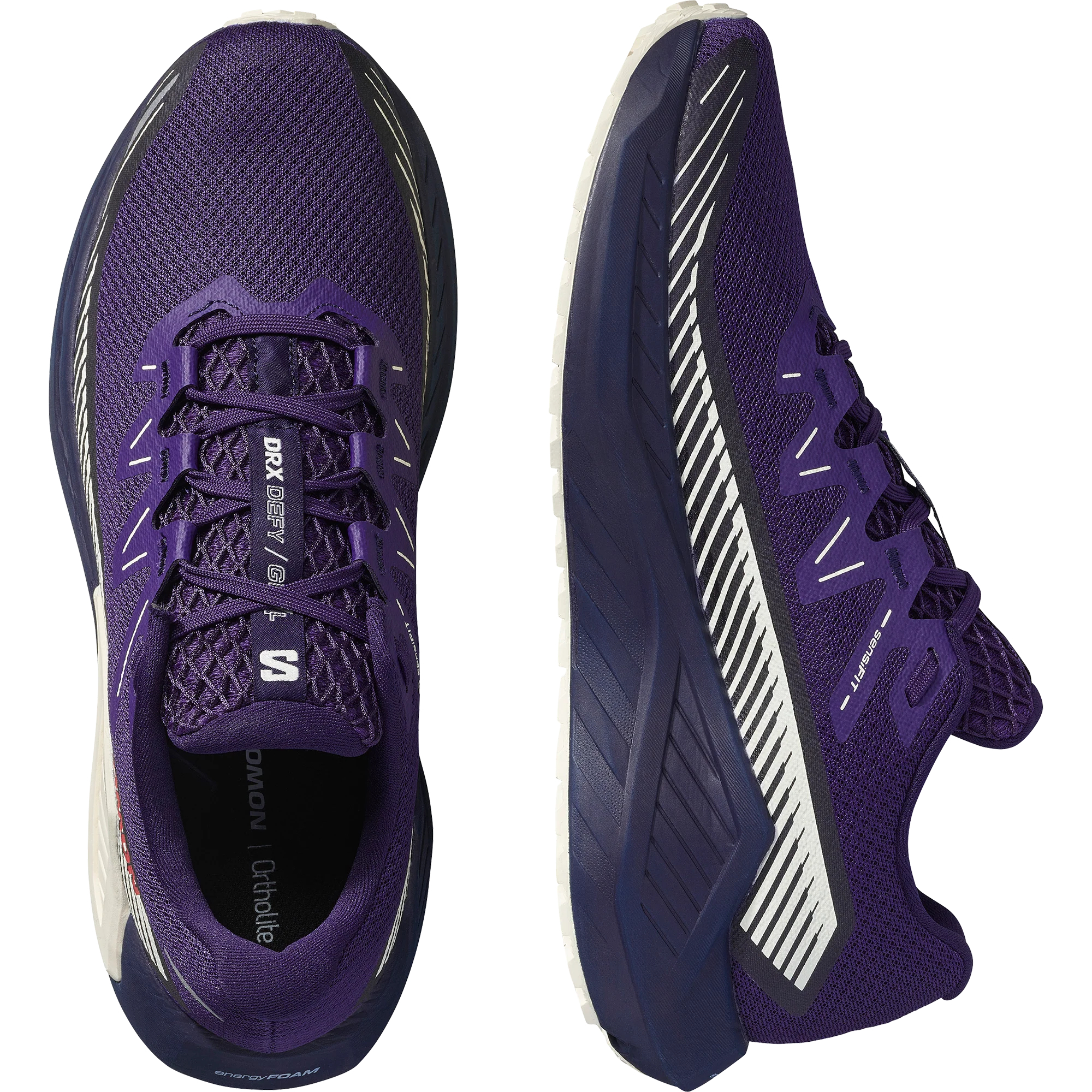 SALOMON DRX DEFY Fabric Breathable Coverage Support Lightweight Rebound Running Shoes Men’s