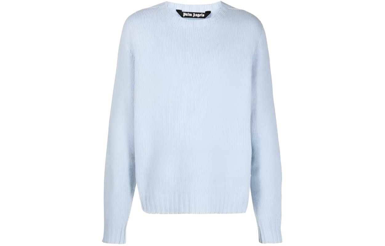 Palm Angels curved-logo wool-blend jumper
