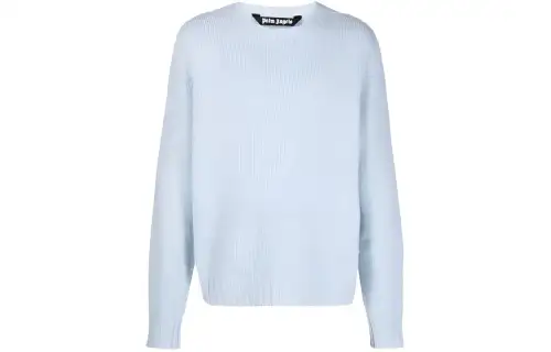 Palm Angels curved-logo wool-blend jumper