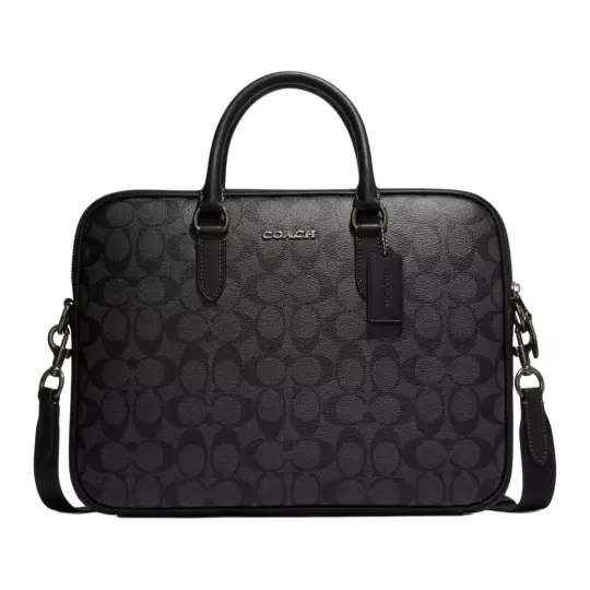 COACH Gotham PVC Briefcase, Handbag Men's Black