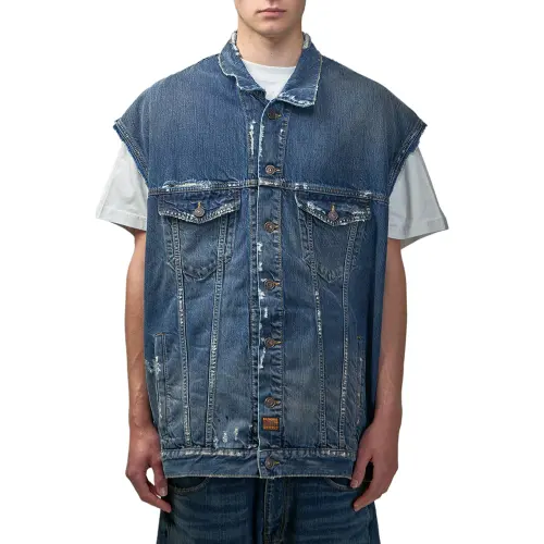 Balenciaga Distressed Denim Gilet