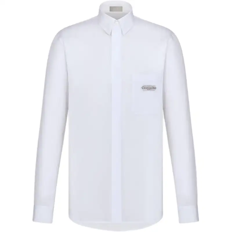 DIOR Shirts Men's White Lapel Moderate Other