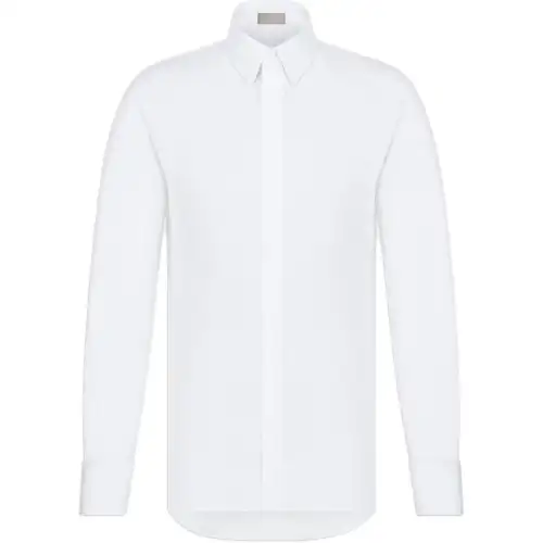 DIOR Shirts Men's White Lapel Moderate
