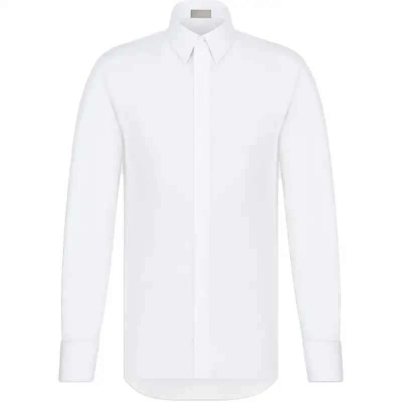 DIOR Shirts Men's White Lapel Moderate