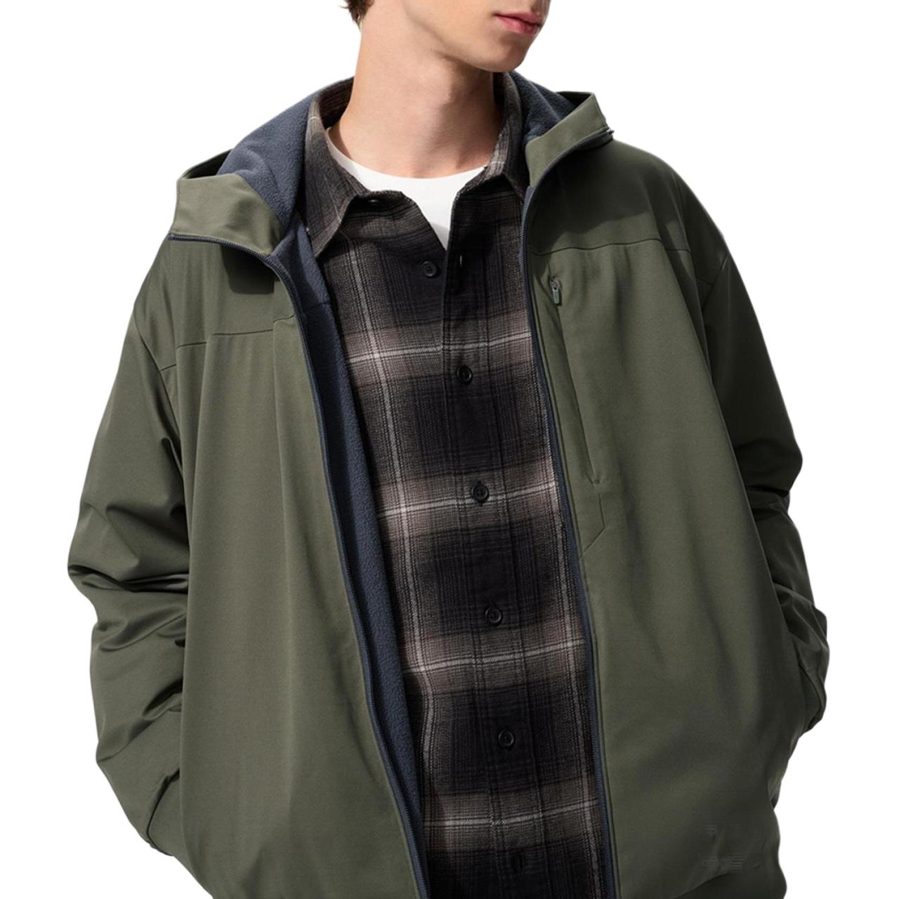 Мужская куртка UNIQLO UNIQLO (темно-оливковая)
